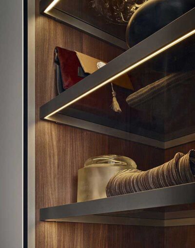 wardrobe under shelves lights by design indian wardrobe company in gurgaon