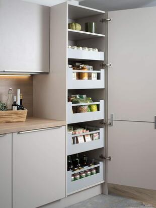 blum space grey tandom box pantry unit in gurgaon
