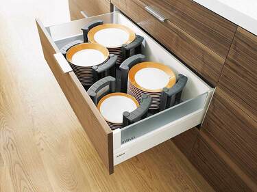 blum intivo plate holder system installed by the design indian kitchen company in gurgaon and Delhi